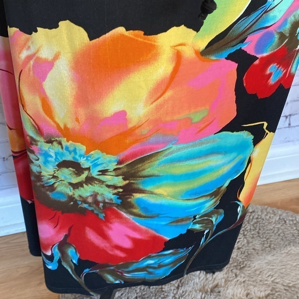 Artex Fashions Vintage Colourful Floral Fitted Maxi Dress Size M - Picture 8 of 15